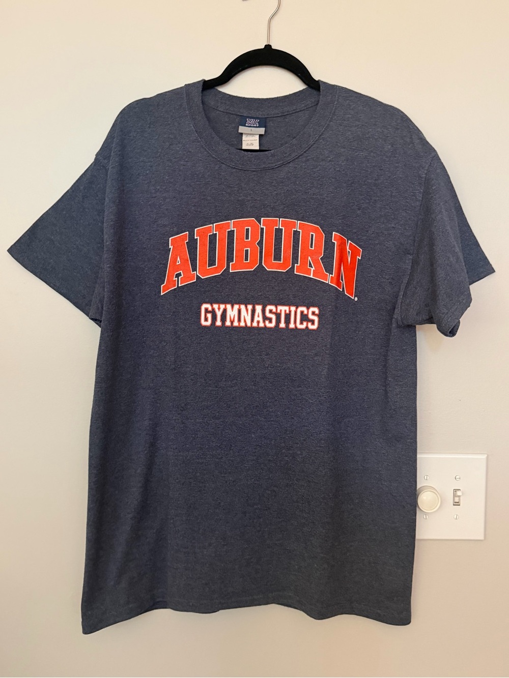 MV Sport Navy Short-Sleeve Auburn Gymnastics Tee with Orange Logo